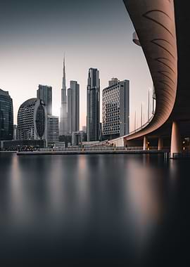 Dubai Skyline Reflection