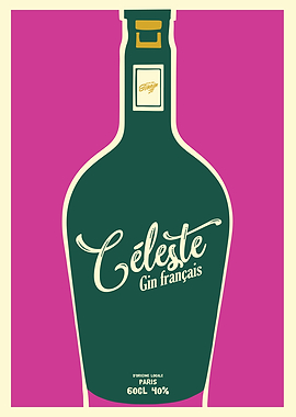 Celeste French Gin Poster