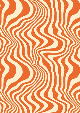 Retro orange swirl