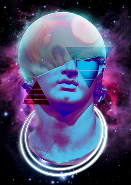 David Statue Vaporwave