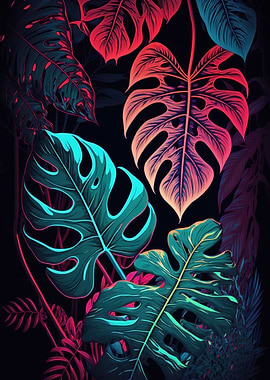 Tropical palm forest