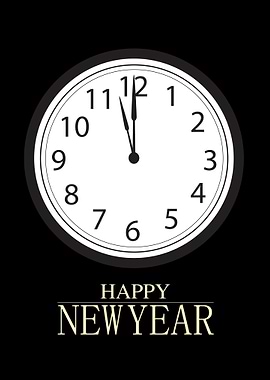 Happy New Year Clock