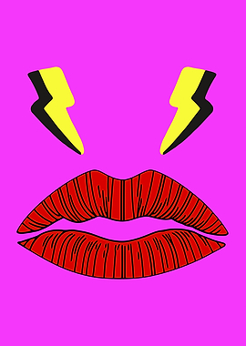 Collage lips arrows intens