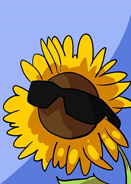 sunflower with glases