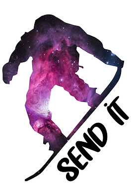 Send it Snowboarder Space
