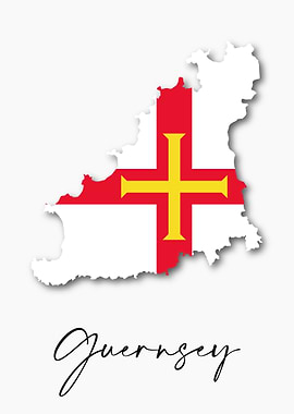 Guernsey Country Map Flag