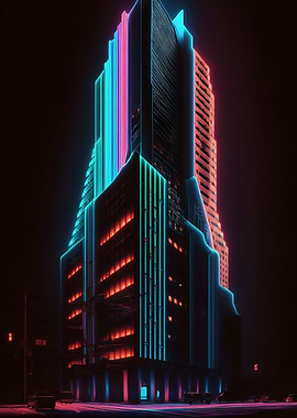 Neon Skyscraper V1