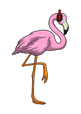Flamingo Headphone Music