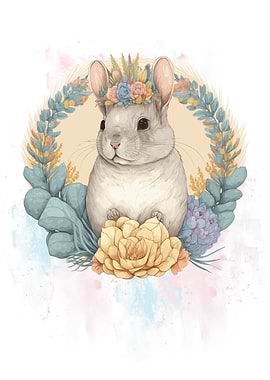 Cute Watercolor Chinchilla