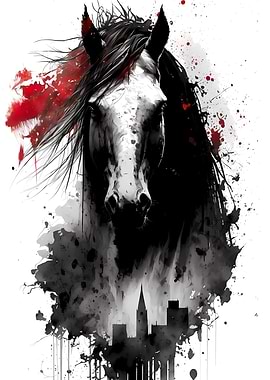 Clydesdale Ink Portrait