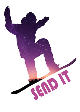 Send It Snowboarder Space