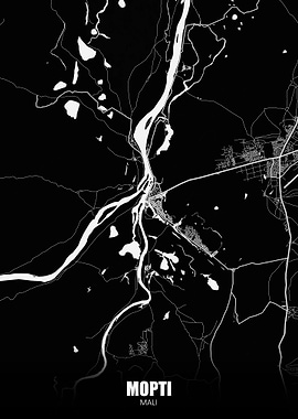 Mopti Mali Dark Map