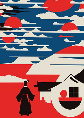 Japanese Linocut Poster