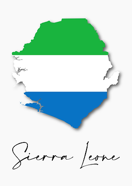 Sierra Leone Map Flag
