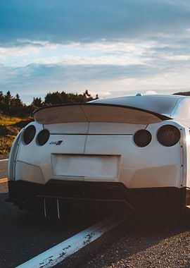 White Nissan GTR Alpha