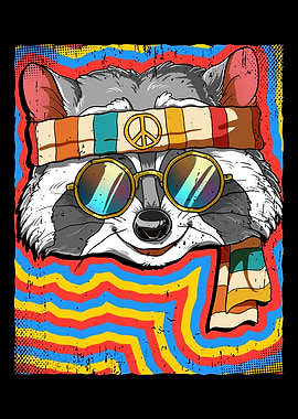 Raccoon Psychedelic