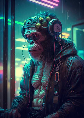 Futuristic Chimpanzee