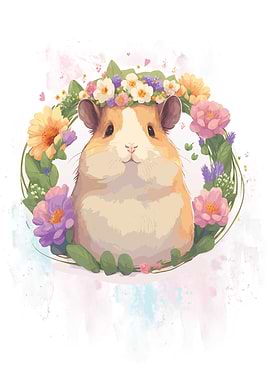 Cute Pet Hamster Painting
