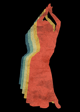 Belly Dancing Woman Retro