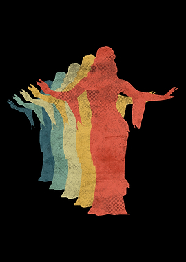 Belly Dance Girl Retro