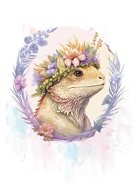 Floral Bearded Dragon
