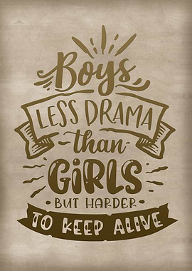 Boys less dram than girls