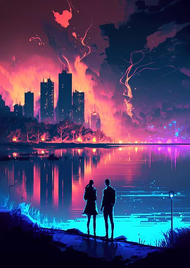 Nightfall in the Neon City