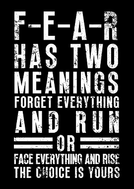 FEAR Has Two Meaning