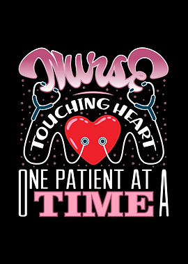 Nurse touching heart