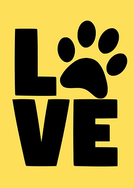 Love Paw Print Dog Lovers