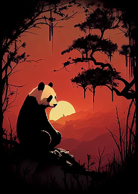Panda Sunset