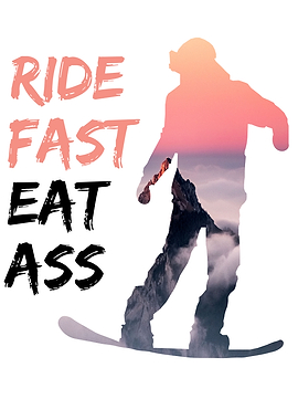 Ride Fast Pink Snowboarder