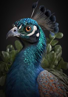 Peacock portrait