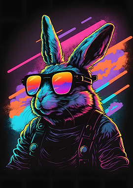 Rabbit with sunglasses