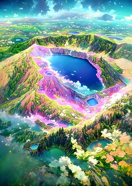 Beautiful sight of a lake