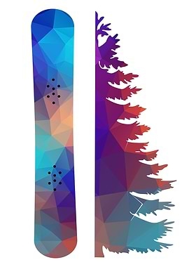 Snowbaord and Tree