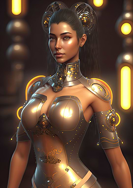 Cyberpunk Female Warrior