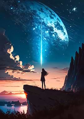 Fantasy Meteor Landscape