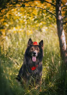 German Shepherd in forest