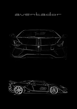 Aventador car sketch