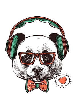 Hipster portrait animals