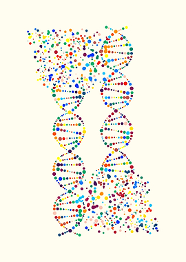 Dna Art Print Double Helix