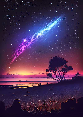 Fantasy Comet Landscape
