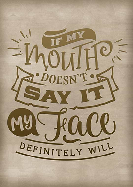 My face definitely will