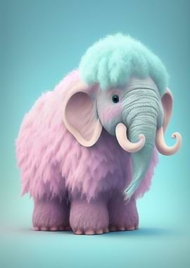 Cute little woolly mammoth