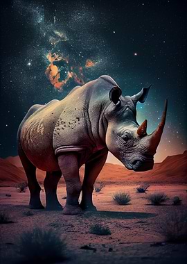 Rhino under the Stars
