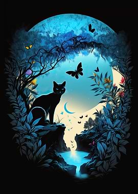 meo cat surreal nature