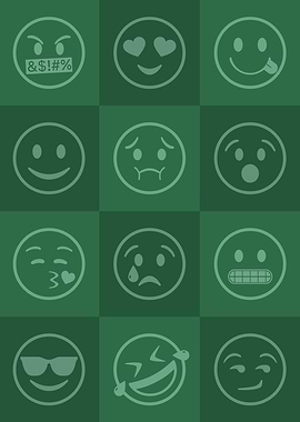 Emoji Expressions Green