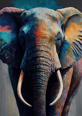 Colorful Elephant Animal