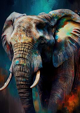 Colorful Elephant Animal